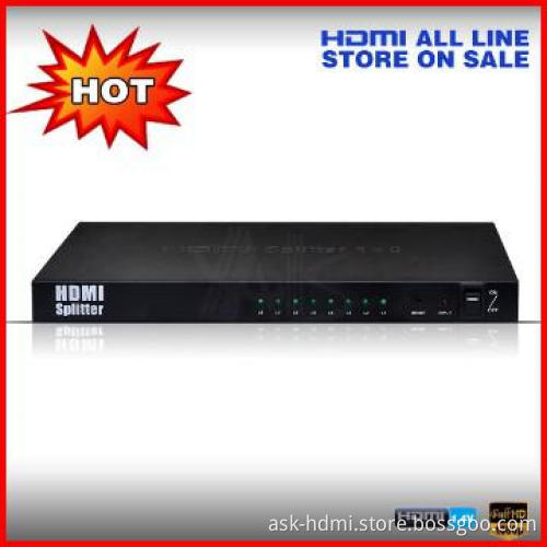 Display port splitter 1 in 8 out